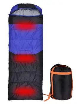 USB-Telkimine Soojendusega magamiskott Ultralight Talvel Soe Ümbrik, Backpacking Kütte Maha Puuvillane magamiskott Väljas Matkamine
