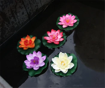 5tk 10cm Väike tehislilled EVA Lotus vesiroosi Bassein Ujuva Bassein Kodus Kala Tank Kodu Aia Kaunistamiseks