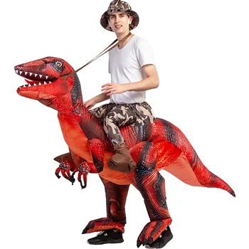 Velociraptor T-REX Maskott Täispuhutav Kostüüm Täiskasvanud Anime Cosplay Dinosaurus Loomade Sünnipäeva Kingitus Pool Cosplay Disfraz