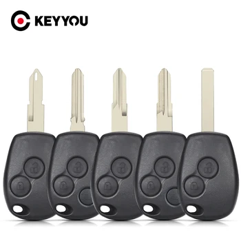 KEYYOU 2/3 Nuppu Lihvimata Tühi Remote Key Shell puhul Renault, Dacia Modus Clio 3 Twingo Kangoo Logan Twingo Duster Clio 3