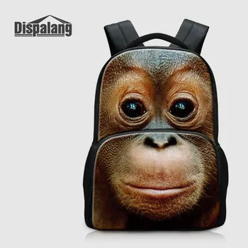 Dispalang Suured Naised Mehed Laptop Seljakotid College Bookbag Loomade Trükkimine Päevase Reisi Sülearvuti Seljakotid Orangutang Kooli Kott