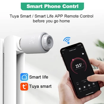 Tuya Smart Wifi termostaatventiilid Ajami Ventiilid TRV Pea Programmeeritav Temperatuur Töötleja Alexa Google Voice Control