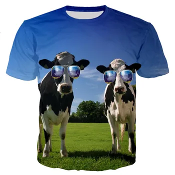 Tshirts 3D Print Funy Lehmad Heina-Summer T-Särk Mood Lapsed Vabaaja Poisid Tüdrukud Kawaii ümber Kaela Hip-Hop Tshirt Topid Riided