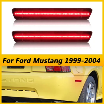 2tk Auto Tagumine Pool Sm-i Pirn LED Ford Mustang 2004 2003 2002 2001 2000 1999 Auto Poritiiva Indikaator Süttib Punane Valge 12V Lamp