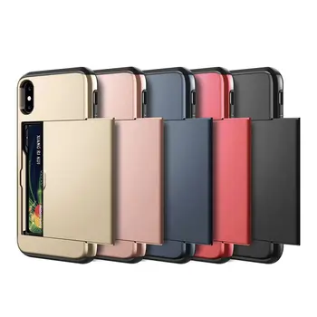 Äri Telefoni Case For iPhone 14 Pro 13 Pro Max X XS XR 11 12 Slaidi Rahakott Kaardi Pesa Kate iPhone 7 8 Pluss 6 6s 5 5S SE