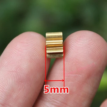 2tk Metallist Messing Vask Käik 0.7 M Moodul 8 mm Välimine Diameeter 9T Teeth1.98mm Auk Spindel ülekandemehhanismi Sobib 2mm Võllile