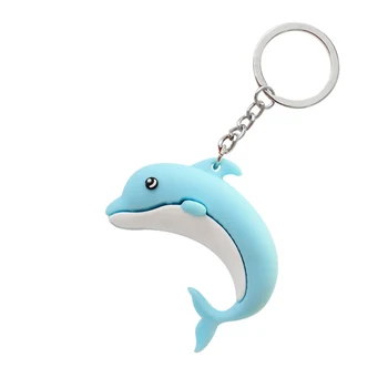 Armas Silikoon Anime Dolphin Võtmehoidja Naiste Mere Cartoon Kala Võlu Võtmehoidja Meeste Kott Auto Hely Naine Pulmapidu Kingitus