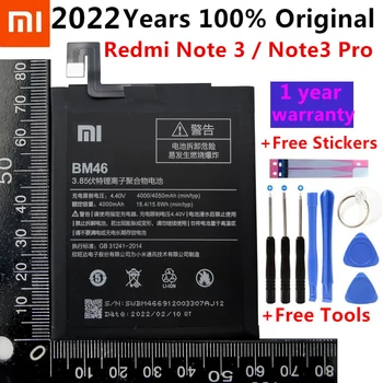 Xiao Mi BM46 Telefoni Aku Reaalne 4000mAh Jaoks Xiaomi Redmi Märkus 3 Redmi Note3 Pro Li-ion Originaal Telefoni aku Aku +Tööriistad