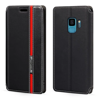 Samsung Galaxy S9 Juhul Mood Mitmevärviline Magnetilise Sulgemise Nahast Flip Case Cover Kaardi Omanik 5.8 tolli