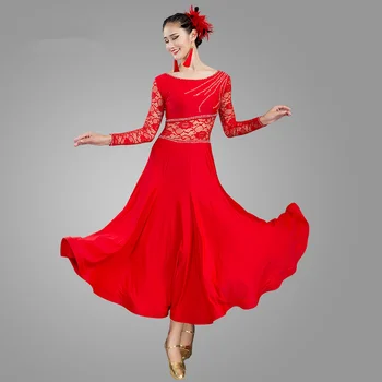 Must punane sinine Standard Tants Flamenco Kleidid Kleit Tantsusaal Valss Kleidid Punane Sotsiaalne Kleit Tango Kaasaegse Tantsu Kostüümid Rumba