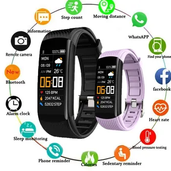 C5S Nutikas Käevõru Fitness Tracker Südame Löögisageduse Monitor Smart Bänd Mehed Naised IP67, Veekindel Sport Smartwatch iPhone ja Android