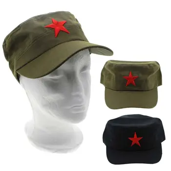 Mood 1tk Puuvillane Kangas, Reguleeritav Vabaaja Hiina Roheline Korter Mütsid Hot Red Star Unisex Retro Hiina Armee Patrull ühise Põllumajanduspoliitika Kingitused