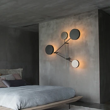 LED Seina Lamp elutuba Teenetemärgi minimaalne lamp Salongi Seina põhjal Võistluskalendri Magamistoa seina kaunistamiseks sisevalgustus Kodu