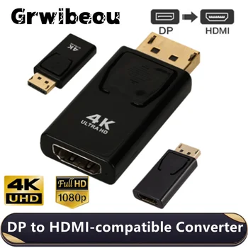 Displayport HDMI-ühilduv Adapter 4k 1080P DP Display Port Male to HDMI-ühilduva Naine Converter For PC TV Projektor