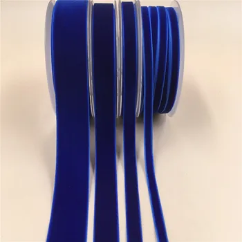 6/9/16mm Ühte Nägu Royal Blue Velvet Ribbon Käsitöö Gift Bouquet Kiletamine Asjade Kodu Poole Teenetemärgi ChristmasTape