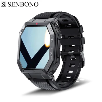 SENBONO Mehed Smartwatch 350mAh Suur Aku Sport Watch Bluetooth Kõne Fitness Tracker Veekindel Meeste Smart Watch Mehe Naine