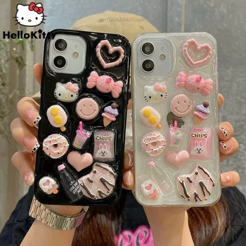 Sanrio Hello Kitty Uue Telefoni Puhul Iphone 12 13 Mini 11 14 Pro Max 7 8 6s Pluss Iphone X-Xr Xsmax Juhul Kawaii Põrutuskindel 3D Kate