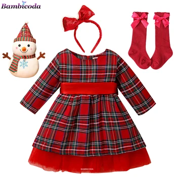 2023 Lapsed, Jõulud Cosplay Kostüüm Santa Claus Beebi Xmas 3tk Komplekt Komplekt Kleit Vöö Tüdrukud Pere poole Seada Armas Lapsed Tanssiaiset Kleit