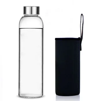 Klaasi Vee Pudel 360ml/420/550ml Sport Pudelit Roostevabast Terasest Kaas ja Kaitsev Kott BPA Vaba Reisimist Juua Pudel