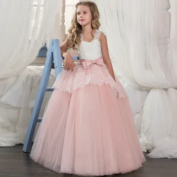 2020 Teen Pool Lapsed Tüdrukud pulmakleit Pits Pool Tülli Printsess Sünnipäeva Kleit Esimene Õhtusöömaaeg Kleit Võistlused Tüdrukud 3-15T