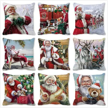 Magamistuba, Elutuba, Tuba Decor Jõulud Kaunistused Koju Põder Santa Snowman Uus Aasta Padi Teenetemärgid