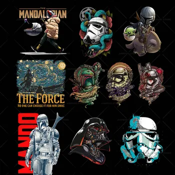 Star Wars soojusülekande Vinyl Kleebised Disney Triikraud Ülekanded Riided Jope Topp Punk Rock Plaastrid Mees Decor DIY