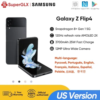 USA Versiooni Samsung Galaxy Z Flip 4 5G Nutitelefon Flip4 Snapdragon 8+ 1 Gen 6.7