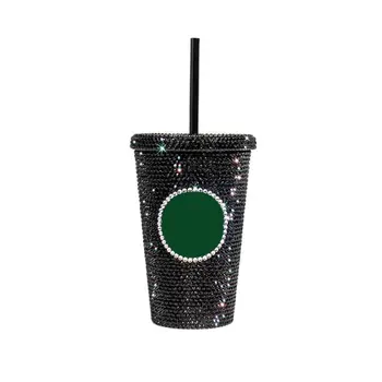 650ml kaasaskantav keskkonnakaitse cup custom rhinestone vee pudel akrüül diamond travel tassi joogi kohvi kingitus cup