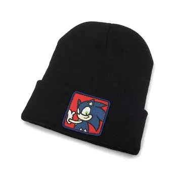 Sonic Kootud Müts Hip-Hop Talvel Väljas Beanie Kootud müts tikandid Anime müts puuvillane Anime, joonis Puuvill ühise põllumajanduspoliitika Unisex 2 -15
