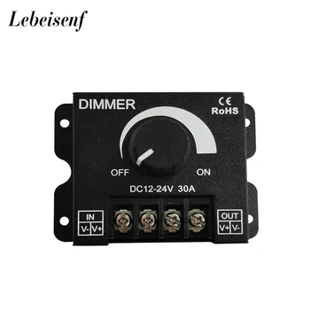DC12V 24V LED Dimmer Lüliti 30A 360W Pinge Regulaator Reguleeritavad Kontroller LED Valgus Lambi LED-Dimmer Dimm