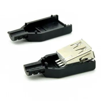 usb emane pesa Tüüp Plug Female Lukk Traat Tüüp Keevitatud Connector USB-Master Plastikust Kest Jack Saba Sockect Terminalid