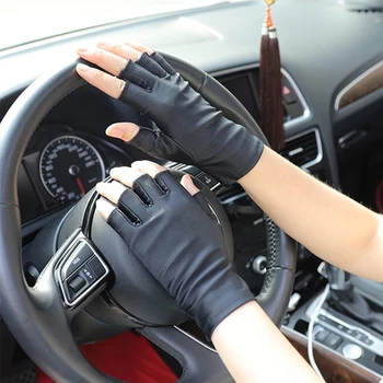Auto Sõidu Kindad Anti-UV-Kindad Naistele Meeste Poole Sõrmega kindad Õhuke Higi Imendumist Hingav Non-Slip Sõita Hand Protector
