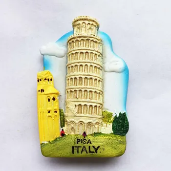 Itaalia Pisa Torn kolmemõõtmeline maastik magnet-paste edendamine külmkapimagneteid