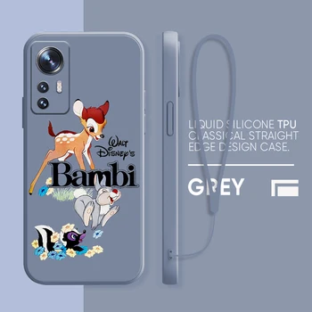 Bambi Thumper Telefoni Puhul Xiaomi Mi 12 11 11T 10 10T 9 9SE Lite Ultra Pro A3 Vedelik Trossi Candy Värvi Kate Fundas Coque Capa