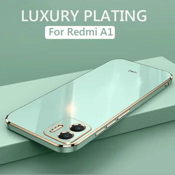 Luksus Ruutu Plaatimine Telefon Juhtumi Puhul Xiaomi Redmi A1 RedmiA1 4G Põrutuskindel Pehme TPU Silikoon tagakaas