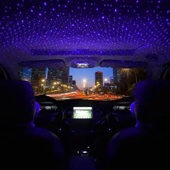 Uus Auto Katuse Star Night Lights Sisekujundus, dekoratiivsed Valguse USB LED Laser projektor Pilved tähistaeva Valgustus mõju