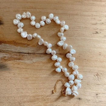 AAAA kõrge kvaliteediga looduslikku magevee pärl kaelakee naiste Barokk Lehe pearl ehted choker kaelakee