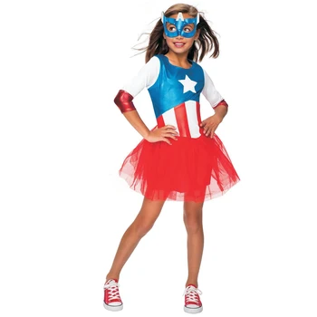 Superkangelane Tüdrukud Kleit, Kostüüm Lapsed TuTu Kleit Halloween Kostüüm (3-9Years) Kapten Tüdrukud Lepinguosalise Kleit