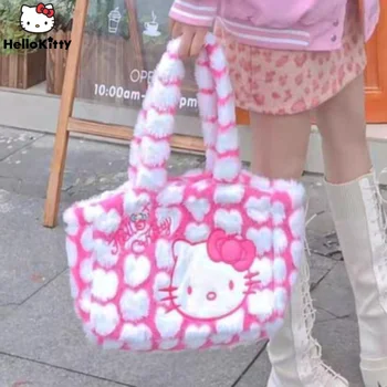 Hello Kitty Kott Y2k Luksus Disainer Sanrio -, Plüüš-Õla Crossbody Kotid korea Käekotid Naistele Shopping JK Lolita Armas Tüdrukud