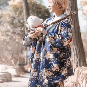 Kuum Jaapani Anime Natsume Yuujinchou Cosplay Kostüüm Natsume Takashi Cos Kimono Komplekt Harujuku Stiilis Lill Hommikumantel Kohandatud
