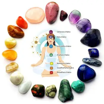 Loomulik, 7 Värvid/Set Jooga Energia Kivi Tšakra Stone Ebaregulaarne Reiki Tervendav Kristallid Kivi Poleeritud Üksikud Kivid