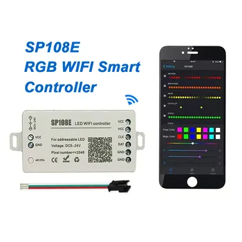 SP108E Wifi Töötleja WS2812B SK6812 RGB Led Riba Magic Kodus Bluetooth-USB-Remote DC5V
