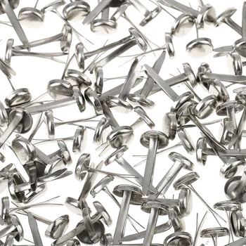 200 Tükki Hõbedane Metallist Brads Paber Kinnitusvahendid Kaartide Failide Salvestamist DIY Decor (6mm)
