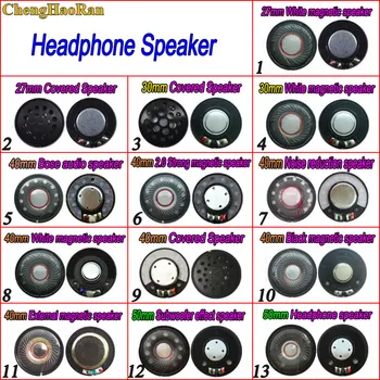 27/30/40/50 mm Kõrvaklappide Speaker Unit Cap Valge/Must Magnet Peakomplekt Juhi Täielikku Valikut Müra vähendamise diy hifi Kõlarid