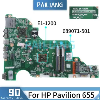 PAILIANG Sülearvuti emaplaat HP Pavilion 655 E1-1200 Emaplaadi 689071-501 010172W00-J09-G DDR3 tesed