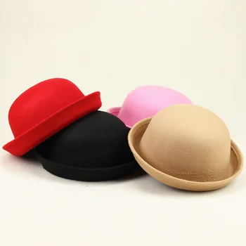 Mood Elegantne Fedora Müts Lapsed Ja Täiskasvanud Vintage Naised Mehed Floppy Pallija müts DM1092