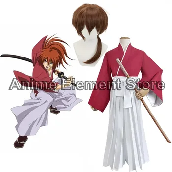 Jaapani Anime Rurouni Kenshin Timukas Himura Kenshin Kimono Kendo Sobiks Cosplay Kostüüm Sobib Tasuta Tarne
