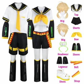 Anime Rin Len Cosplay Kostüüm Kaksikud Vend, Õde Ühtne Kingad, Kleit Cosplay Parukas Uus aasta Karnevali Kostüüm Pool Täielik Ülikond