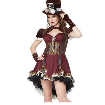 Naine Piraat Kostüüm Täiskasvanud Steampunk Naiste Piraat Riided Corsair Cosplay Vampiir Kleit Kauboi Cowgirl Halloween Kostüüm