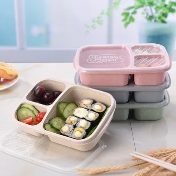 Eraldi Bento Box Lapsed Kaasaskantav Toidu Ladustamine Lunchbox Lekkekindlad Toidu Mahuti Mikrolaineahi Dinnerware Õpilased Lõunat Kott